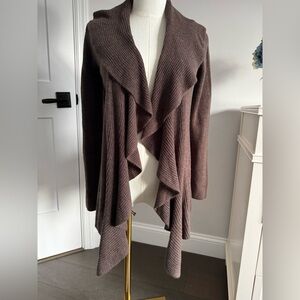 NWT Karen Scott Heather brown mid length cardigan.